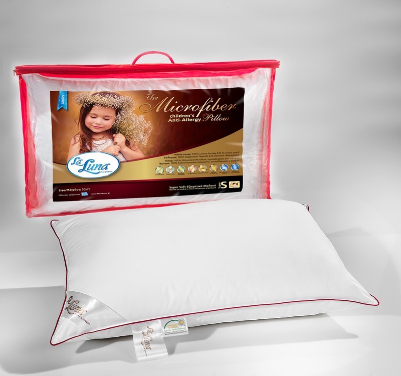 Μαξιλάρι ύπνου 50×70 cm Super Soft Microfiber Down Alternative Junior’s Collection – La Luna