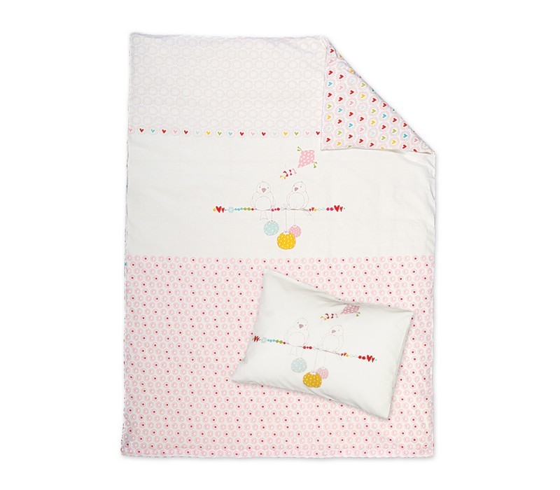Παπλωματοθήκη Κούνιας σετ 2τμχ Spring Birds Baby Collection – Nef-Nef