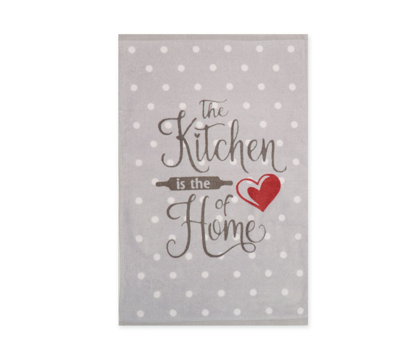 Πετσέτα κουζίνας βελουτέ 40×60 Heart Of Home Grey Kitchen Collection – Nef-Nef