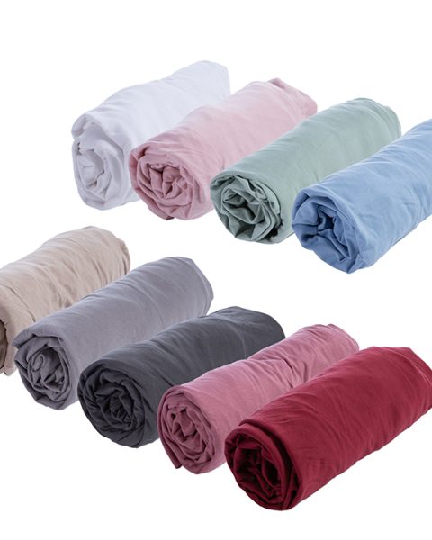 Σεντόνι Υπέρδιπλο με Λάστιχο 160Χ200+30 Nef-Nef Homeware Μακό Jersey, χρώμα l.grey