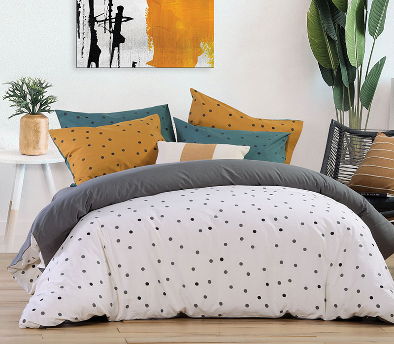Σεντόνια Διπλά (Σετ) Nef Nef Smart Line Friday Ecru/Mustard/Petrol