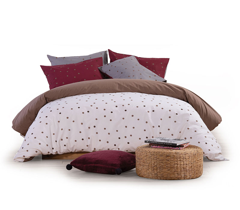 Σεντόνια Διπλά (Σετ) Nef Nef Smart Line Friday Ecru/Beige/Bordo