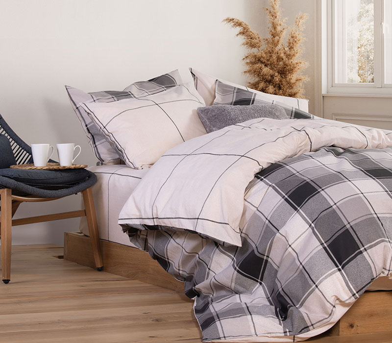 Σεντόνια Διπλά (Σετ) Nef Nef Smart Line Julius Black/Ecru