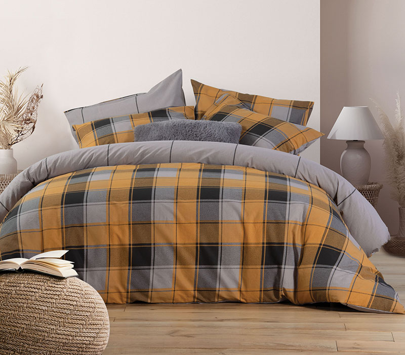 Σεντόνια Διπλά (Σετ) Nef Nef Smart Line Julius Yellow/Grey