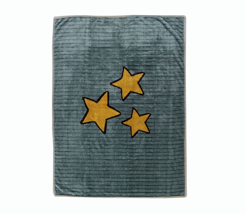 Παιδική Κουβέρτα Μονή 160Χ220 Nef Nef Little Monster Stars Petrol