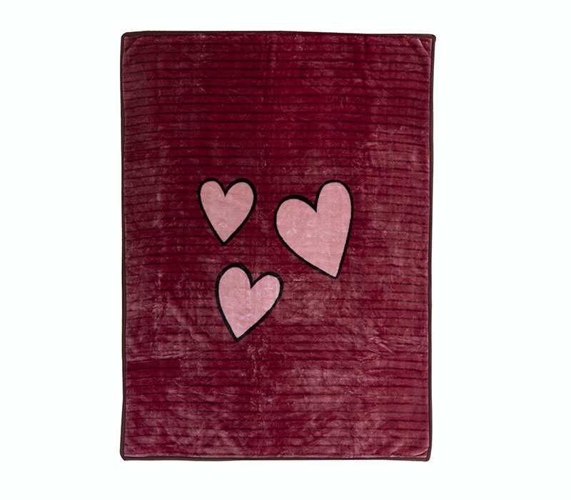 Παιδική Κουβέρτα Μονή 160Χ220 Nef Nef Little Monster Hearts Bordo