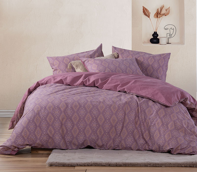 Σεντόνια Διπλά (Σετ) Nef Nef Smart Line Shreder Mauve