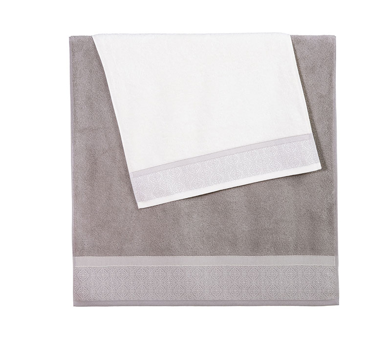 Πετσέτα Προσώπου 50×90 Nef Nef Kleran Ecru/Grey