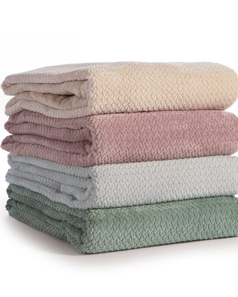 Κουβέρτα Υπέρδιπλη Flannel 220x240 Nef-Nef Homeware Worth, χρώμα ecru