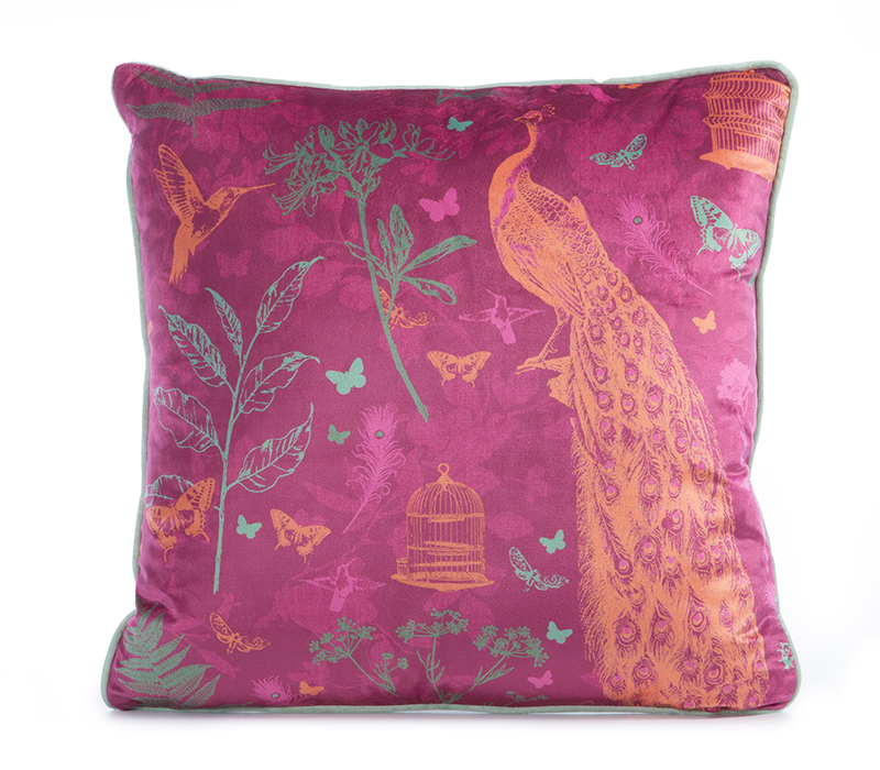 Μαξιλάρι Διακοσμητικό 45x45 Nef-Nef Homeware Birds Of Paradise Fuchsia