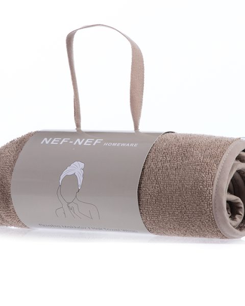 Πετσέτες Μαλλιών 61x24 Nef-Nef Homeware Sandy Mocca