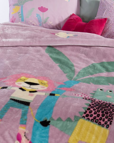 Παιδική Κουβέρτα Μονή 160Χ220 Nef-Nef Homeware Roller Friends Lilac