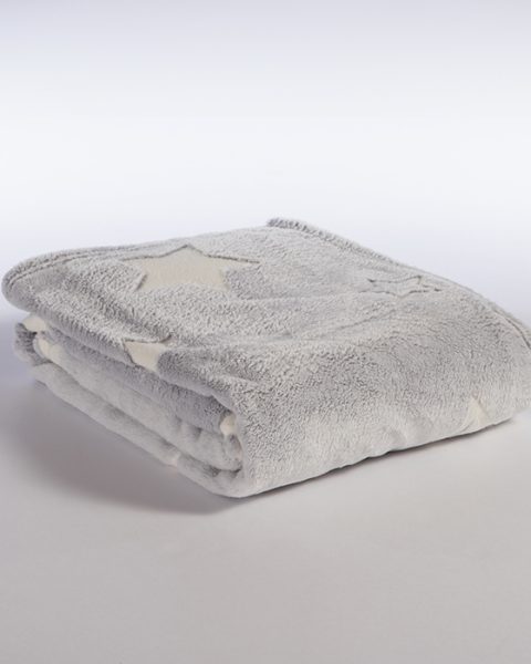 Βρεφική Κουβέρτα Fleece Κούνιας 110Χ150 Nef-Nef Homeware Starlight Grey
