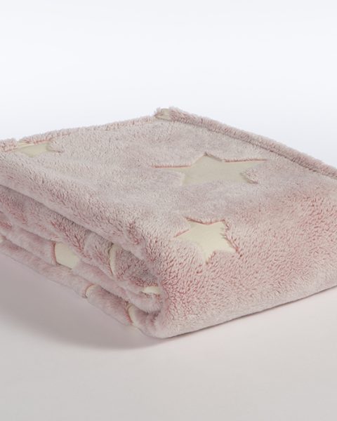 Βρεφική Κουβέρτα Fleece Κούνιας 110Χ150 Nef-Nef Homeware Starlight Pink
