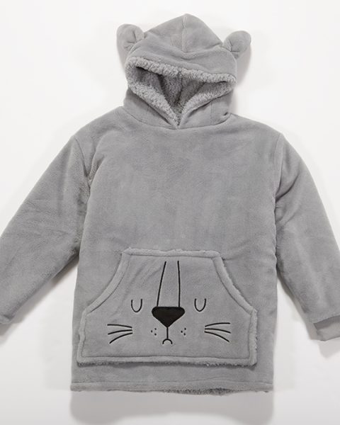 Παιδικό Πόντσο Nef-Nef Homeware Sleeping Lion Grey