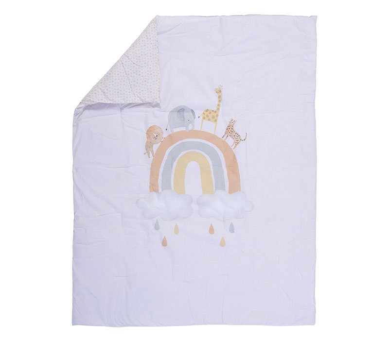 Βρεφικό Κουβερλί 110x140 Nef-Nef Homeware Jungle In Motion Ecru