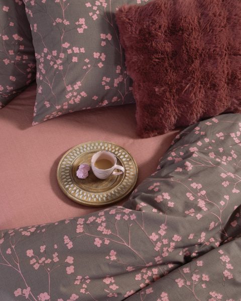 Σεντόνια Διπλά (Σετ) Nef-Nef Homeware FLORIVA BROWN