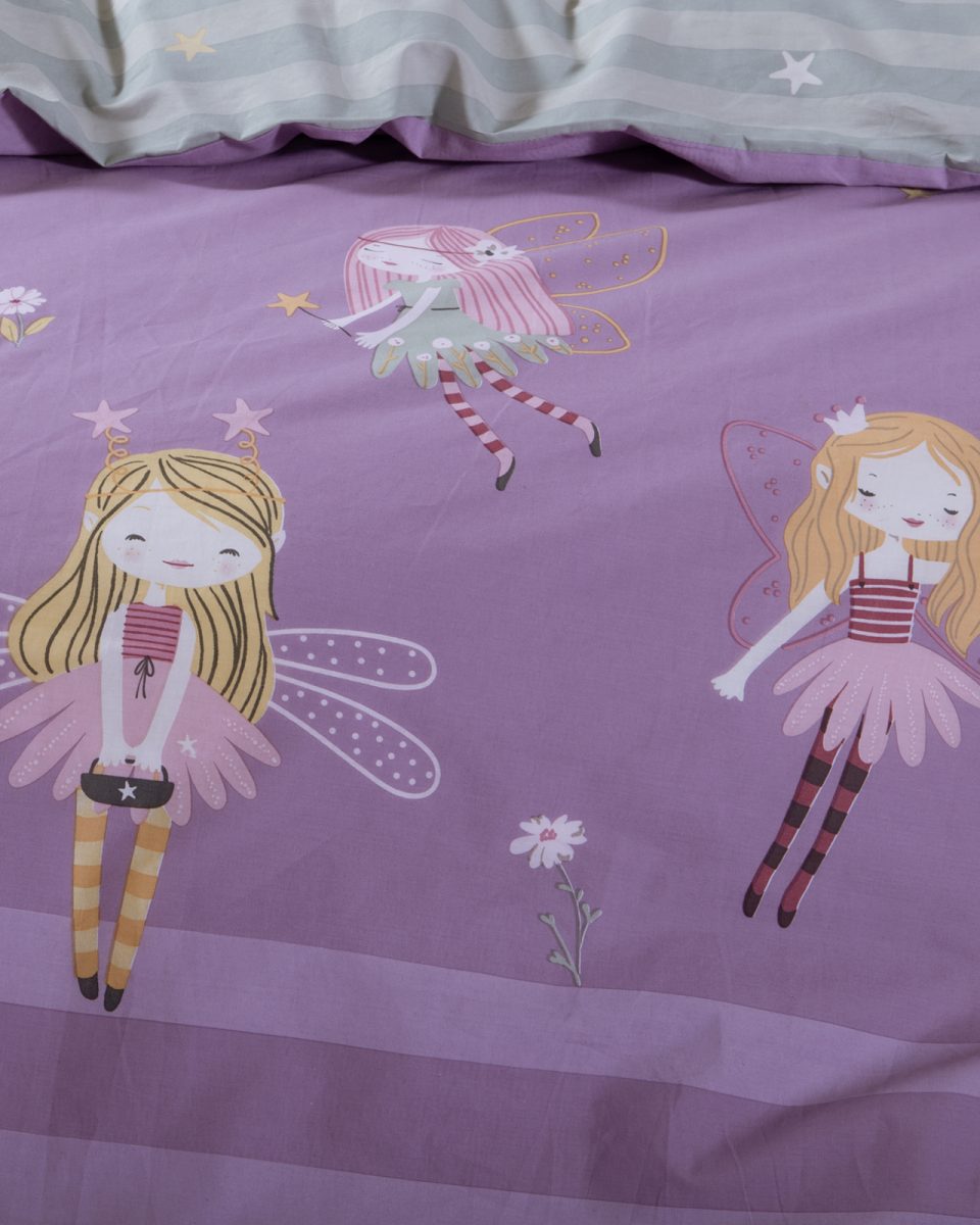 Παπλωματοθήκη Παιδική Μονή (Σετ) Nef-Nef Homeware Fairy Tale Purple