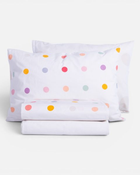 Παιδικά Σεντόνια Μονά (Σετ) Nef-Nef Homeware Dots Ecru