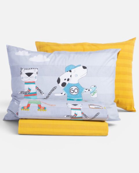 Παιδικά Σεντόνια Μονά (Σετ) Nef-Nef Homeware Cool & Skating Grey