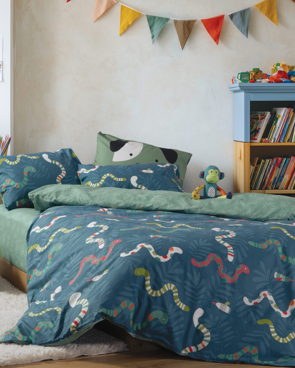 Παπλωματοθήκη Παιδική Μονή (Σετ) Nef-Nef Homeware Warms Petrol