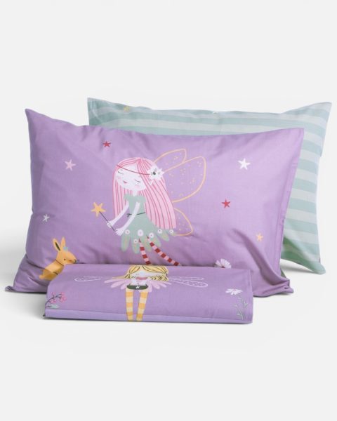 Παπλωματοθήκη Παιδική Μονή (Σετ) Nef-Nef Homeware Fairy Tale Purple