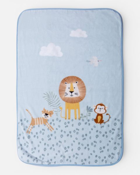 Βρεφική Κουβέρτα Κούνιας 100x140 Nef-Nef Homeware Wild Company Blue