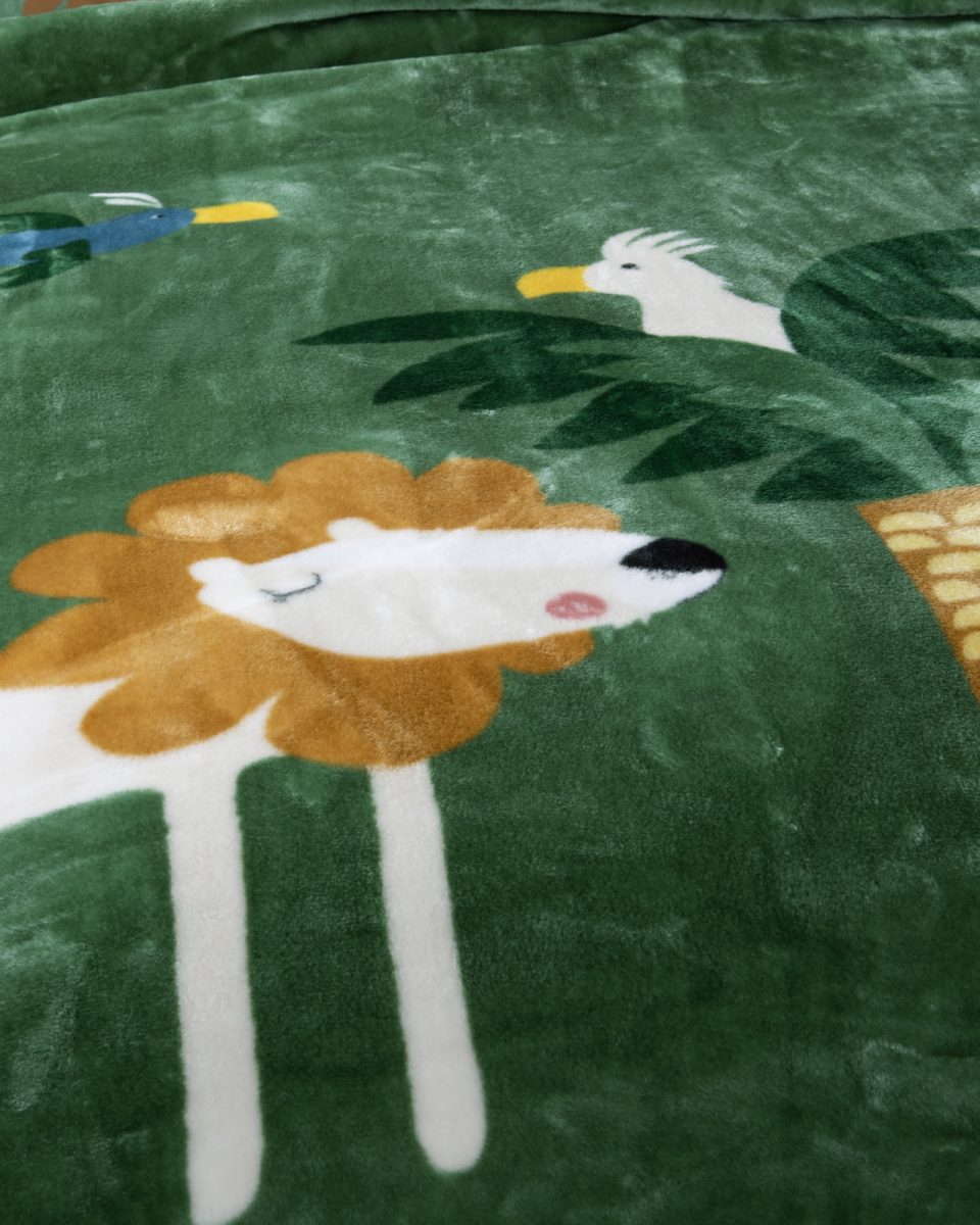 Παιδική Κουβέρτα Μονή 160Χ220 Nef-Nef Homeware Jungle Mania Green