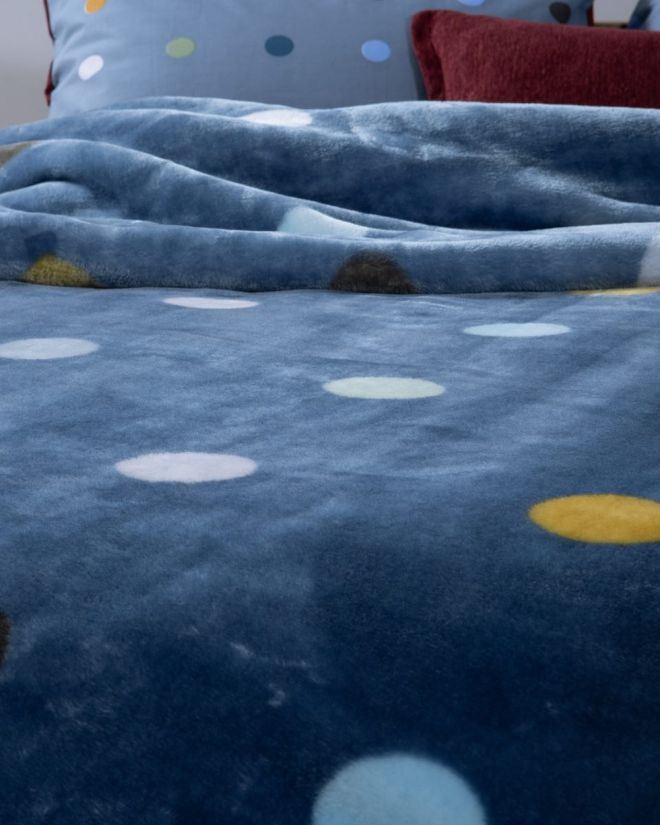 Παιδική Κουβέρτα Μονή 160Χ220 Nef-Nef Homeware Dots Blue