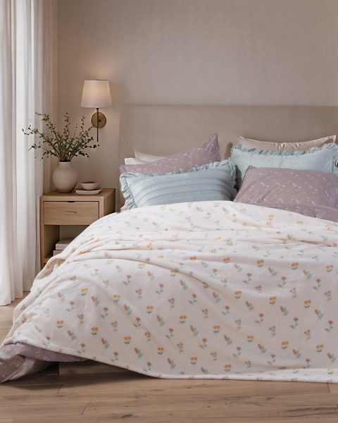 Κουβέρτα Υπέρδιπλη Coral Fleece 240x220 Nef-Nef Homeware Serenity Violan Ecru