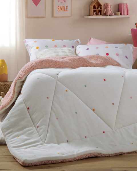 Κουβερτοπάπλωμα Μονό 160x220 Nef-Nef Homeware Dots Ecru