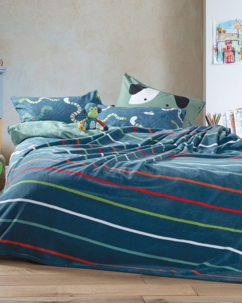 Παιδική Fleece Κουβέρτα Μονή 160x220 Nef-Nef Homeware Warms Chromatic Petrol