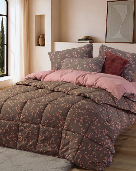 Πάπλωμα Υπέρδιπλο 240x220 Nef-Nef Homeware Floriva Brown