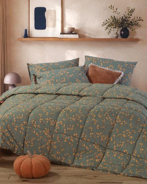 Πάπλωμα Υπέρδιπλο 240x220 Nef-Nef Homeware Floriva Green