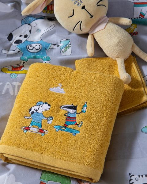 Παιδική πετσέτα (Σετ) Nef-Nef Homeware Cool Skating Mustard