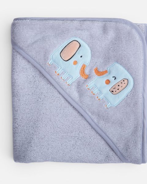 Βρεφική Κάπα 75x75 Nef-Nef Homeware Elephants 26 Grey
