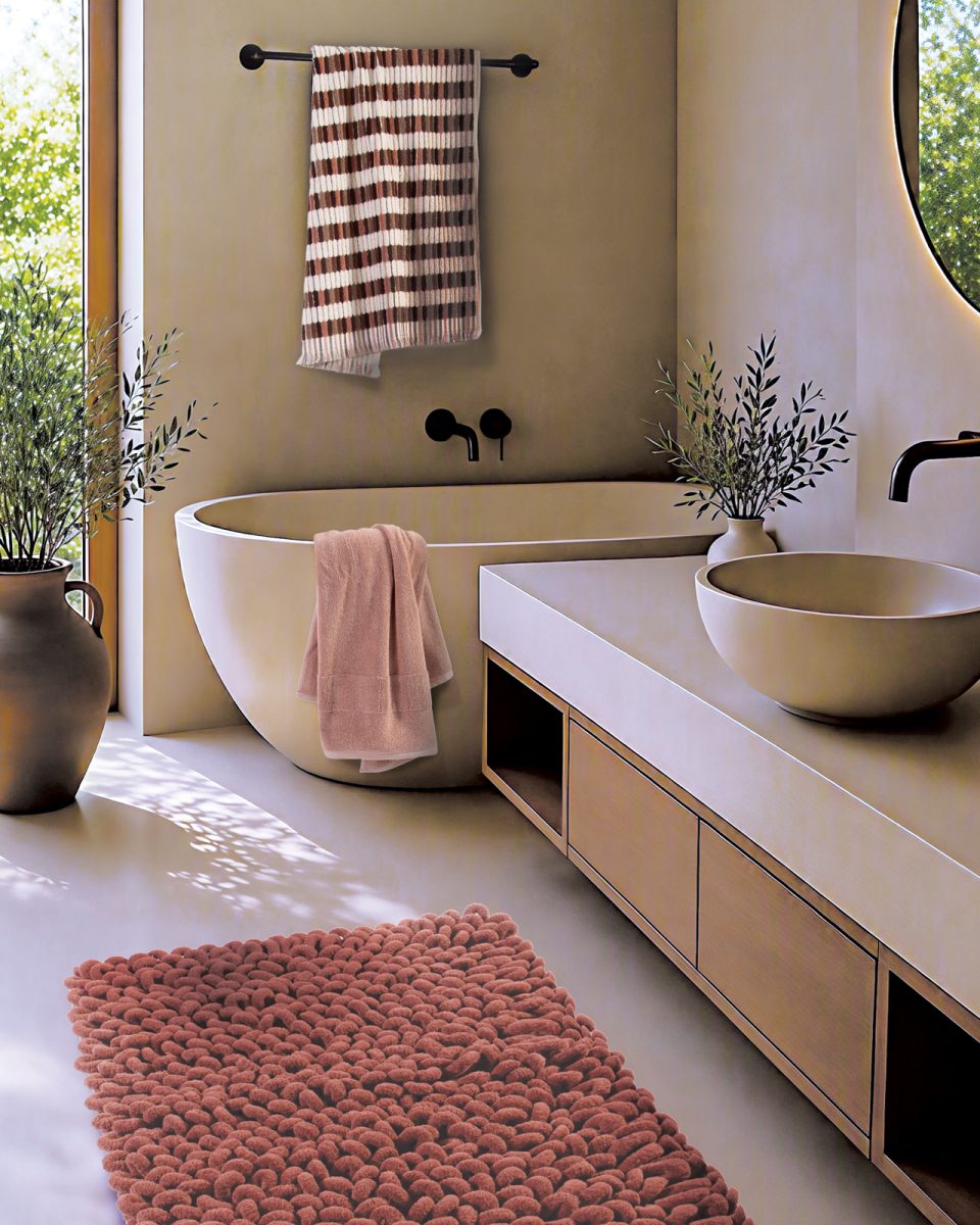Ταπέτο μπάνιου 50x80 Nef-Nef Homeware Audrey Peach