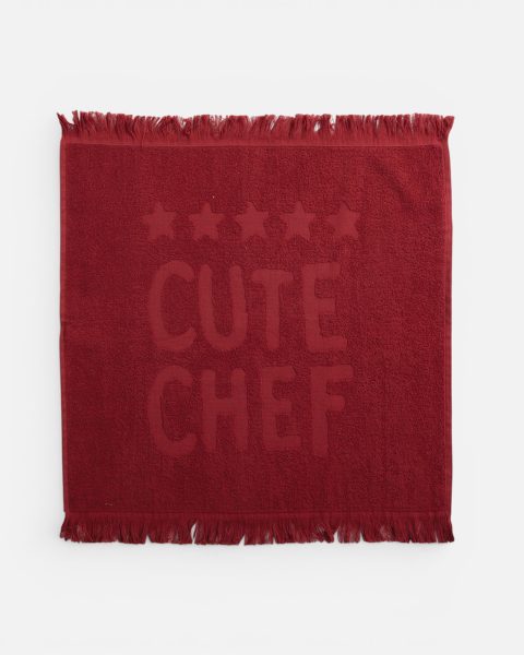 Ποτηρόπανο Φροτέ 50x50 Nef-Nef Homeware Cute Chef Bordo