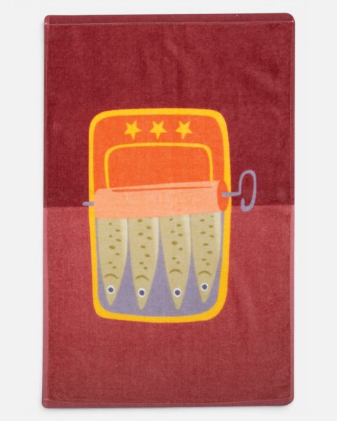 Πετσέτα Κουζίνας 40x60 Nef-Nef Homeware Sardines Bordo